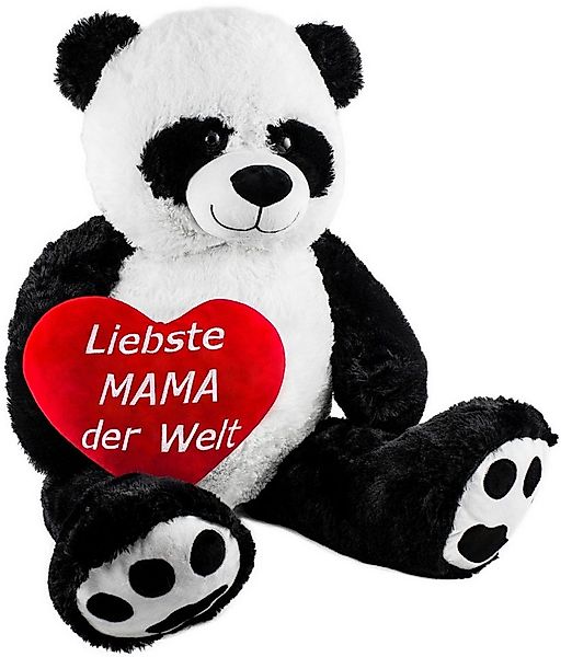 BRUBAKER Kuscheltier XXL Panda 100 cm mit Liebste Mama der Welt Herz (1-St. günstig online kaufen