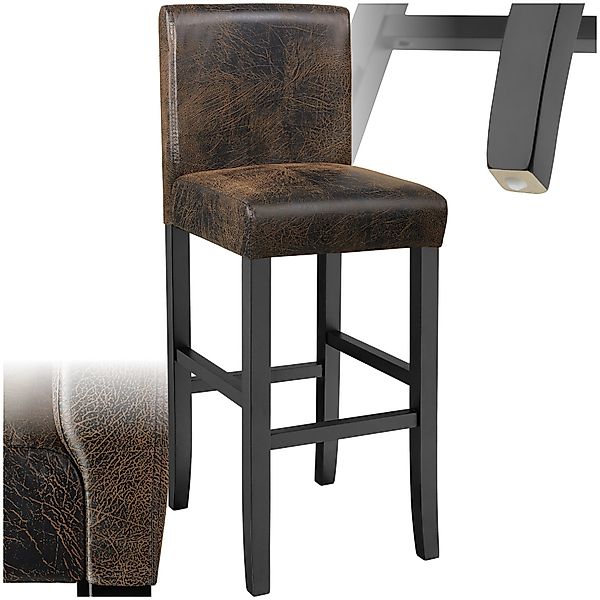 tectake Barhocker Stehhocker aus Kunstleder, gepolstert günstig online kaufen
