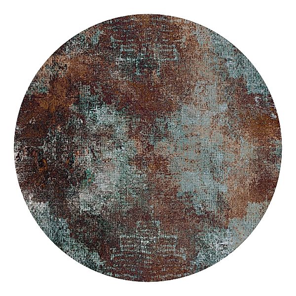 Moooi Carpets - Erosion Rust Round Teppich Ø350cm - braun/Polyamid mit nied günstig online kaufen