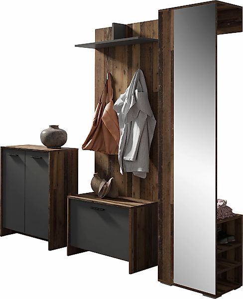 byLIVING Garderoben-Set "Ben" 4 Stk. tlg. günstig online kaufen