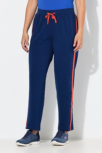 Ulla Popken Jogginghose Jogginghose Seitenstreifen Kordel gerades Bein günstig online kaufen