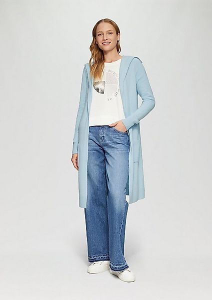 s.Oliver Cardigan Strickjacke Long-Cardigan mit Kapuze günstig online kaufen
