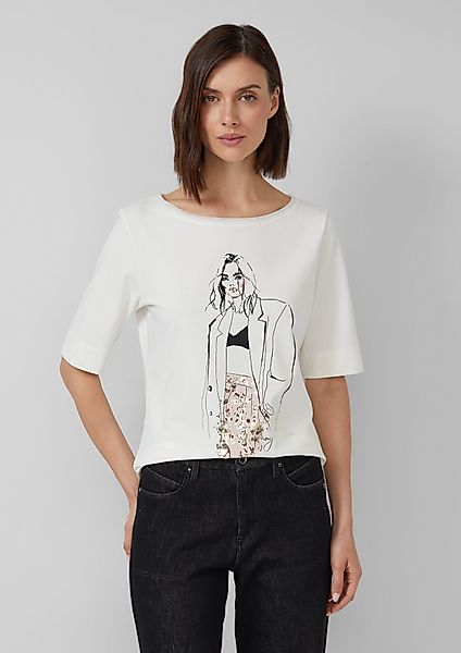 s.Oliver BLACK LABEL Kurzarmshirt Jersey-Shirt mit günstig online kaufen