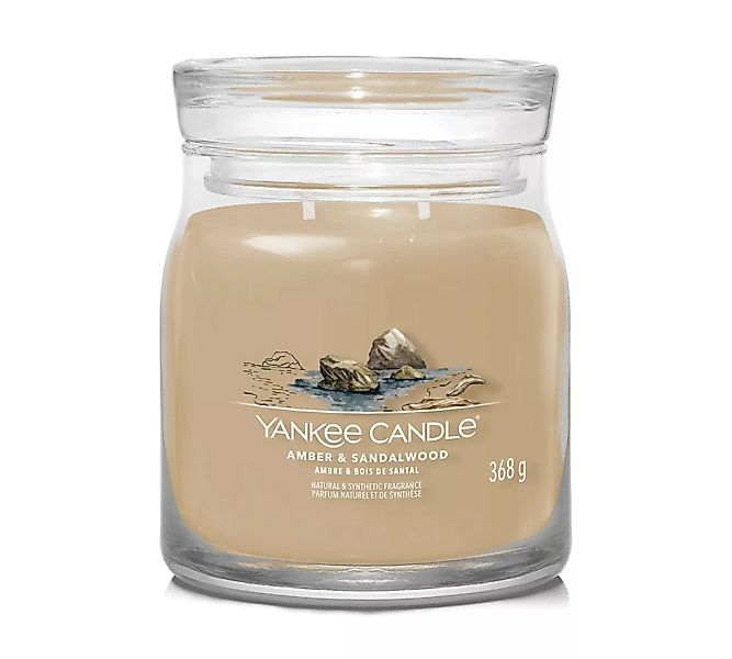 Yankee Candle Duftkerze Signature Amber & Sandalwood 368 g günstig online kaufen