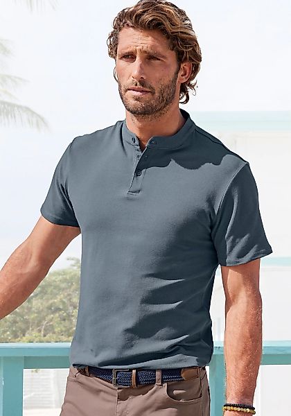 John Devin Poloshirt "mit Stehkragen,", Regular-Fit, aus Baumwoll-Piqué günstig online kaufen