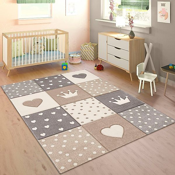 Paco Home Kinderteppich Cosmo 339, rechteckig, Höhe: 16 mm, Kurzflor, Paste günstig online kaufen