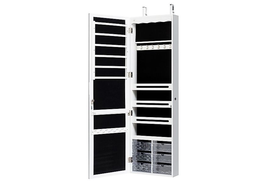 COSTWAY Schmuckschrank Sipegelschrank mit Ganzkörperspiegel,abschließbar günstig online kaufen