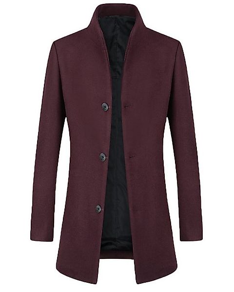 Allthemen Wollmantel Herren mittellanger Mantel Slim Fit Wollmantel mit Ste günstig online kaufen