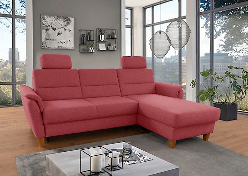 Home affaire Ecksofa »Palmera L-Form, B: 244 cm« optional Bettfunktion & Be günstig online kaufen