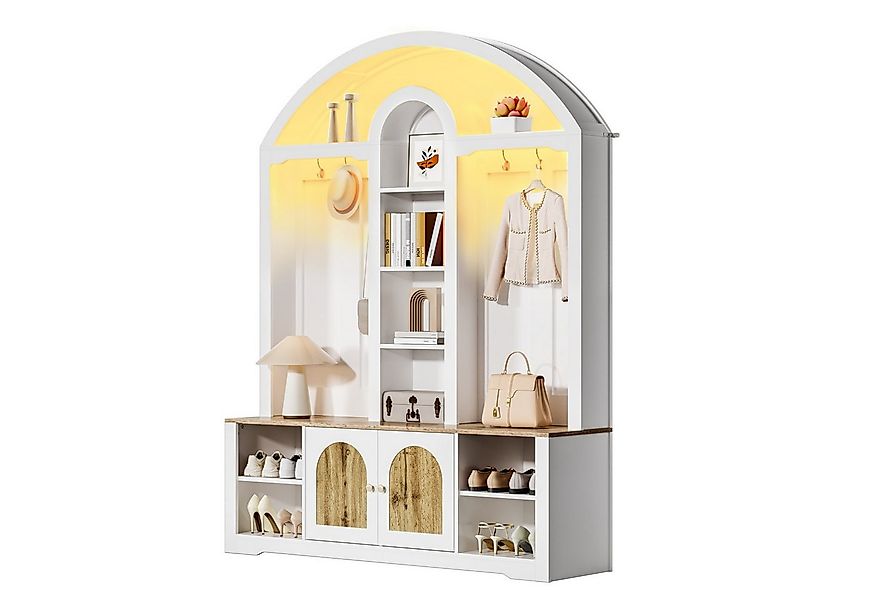 autolock Garderoben-Set Multifunktionaler Garderobenschrank mit Schuhregal, günstig online kaufen