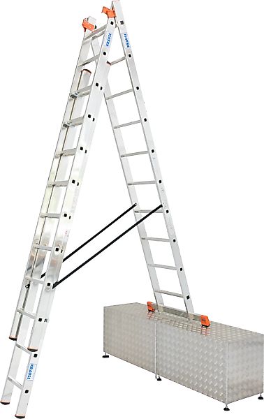 KRAUSE Vielzweckleiter "Tribilo" Alu, 3x10 Sprossen, Arbeitshöhe ca. 765 cm günstig online kaufen