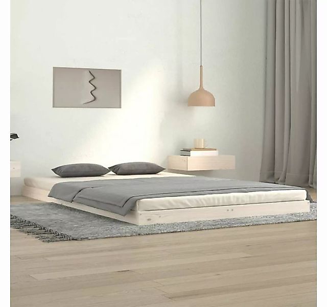 furnicato Bett Massivholzbett Weiß 120x200 cm Kiefer günstig online kaufen