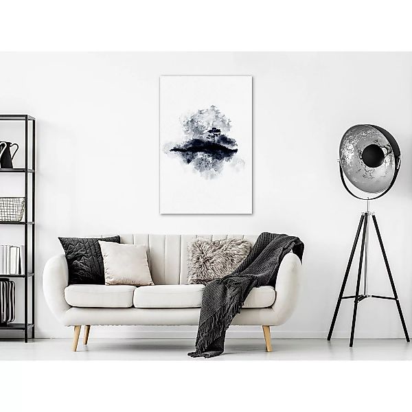 artgeist Wandbild Lone Tree (1 Part) Vertical schwarz/weiß Gr. 40 x 60 günstig online kaufen
