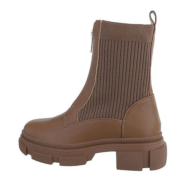 Ital-Design Damen Biker Plateaustiefelette (77073274) Blockabsatz Plateaust günstig online kaufen