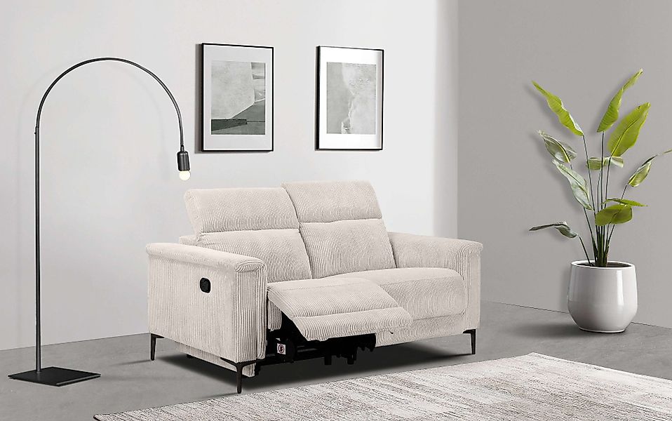 Home affaire 2-Sitzer "Lund in Cord, mit manueller o. elektrischer", Relaxf günstig online kaufen