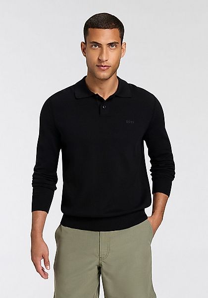 BOSS ORANGE Polokragenpullover Asac mit Logo-Stickerei günstig online kaufen