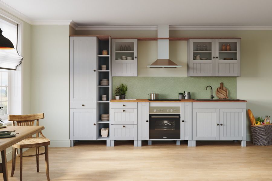 Home affaire Spülenschrank "Alby2" Mit Metallgriffen, Breite 100 cm günstig online kaufen