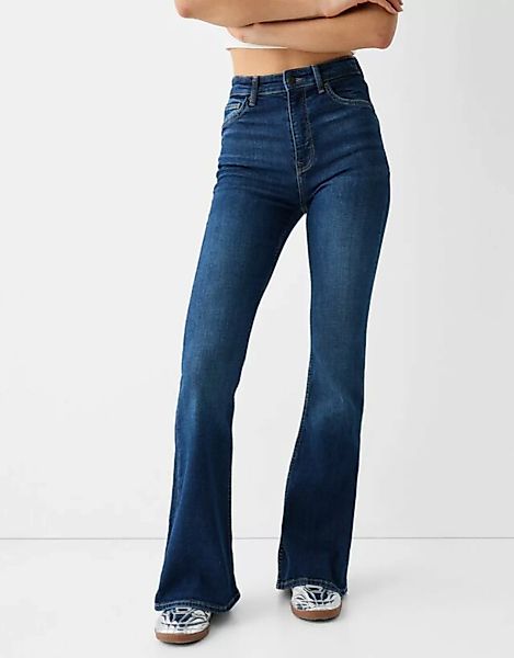 Bershka Jeans-Schlaghose Bskteen 34 Marinenblau günstig online kaufen