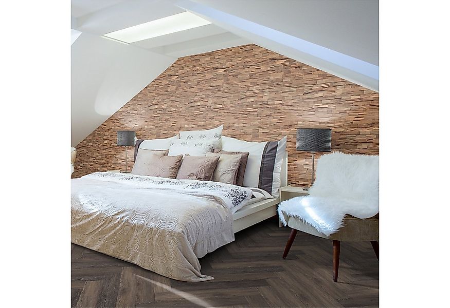 INDO 3D Wandpaneel Axewood FSC Bangkirai, BxL: 20,00x50,00 cm, 0,10 qm, (Pa günstig online kaufen