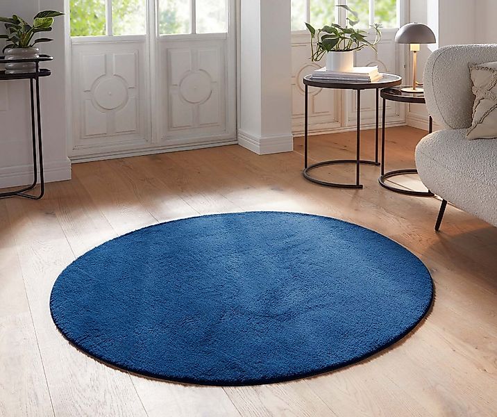 TaraCarpet Teppich Supersoft Kurzflorteppich Fiona Uni, rund, Höhe: 14 mm, günstig online kaufen