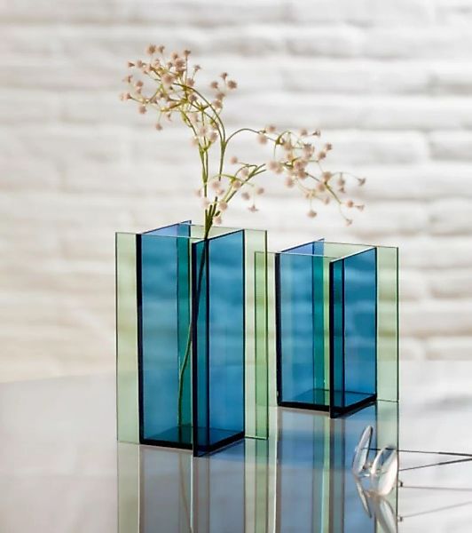 FLY Bunte Vase aus Flachglas Ø 11 cm, Höhe 14 cm günstig online kaufen