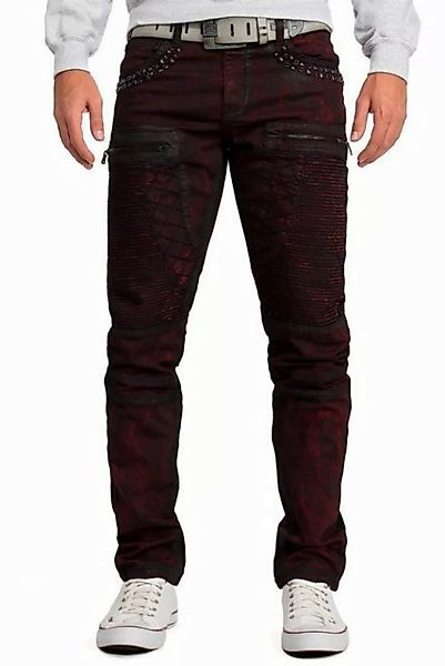 Cipo & Baxx Bikerjeans Freizeit Hose BA-CD581 Bordeaux W34/L32 (1-tlg) günstig online kaufen