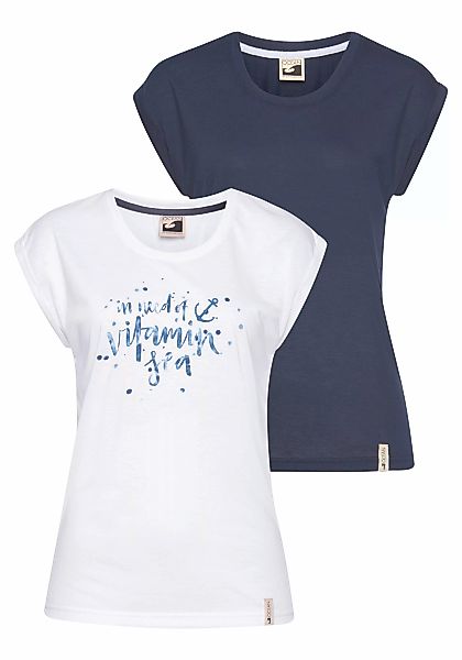 Ocean Sportswear T-Shirt, (Packung, 2 tlg., 2er-Pack), Kurzarm mit Aufschla günstig online kaufen