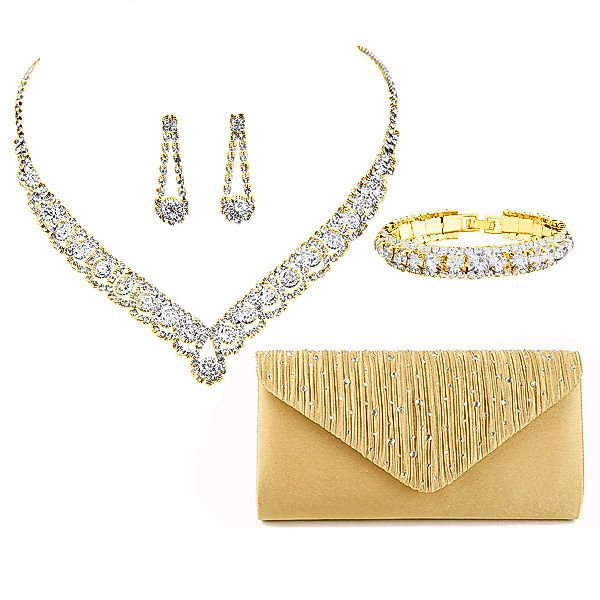 Coonoor Schmuckset Hochzeits- und Abendessen-Schmuck-Set, Halskette, günstig online kaufen