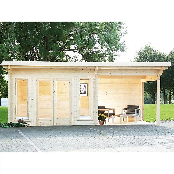 W. Finnhaus Holz-Gartenhaus Trondheim 70-A  BxT 640x300 dav. 280 cm Anbau l günstig online kaufen
