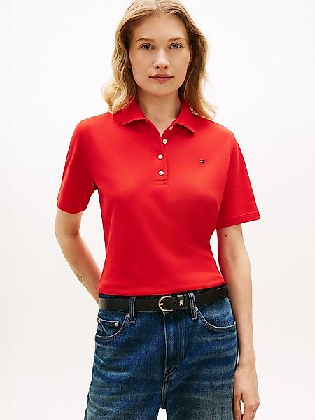 Tommy Hilfiger Poloshirt 1985 REG PIQUE POLO mit Logo-Stickerei, Seitenschl günstig online kaufen
