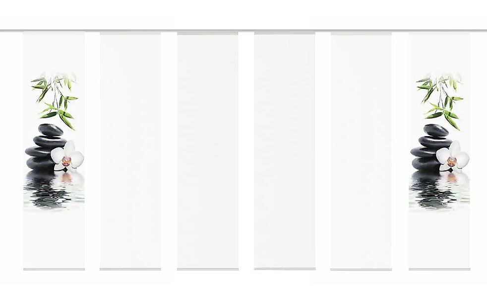 HOME WOHNIDEEN Schiebegardine "RUSKIN" Klettband 6 Stk. tlg. HxB: 245x60, i günstig online kaufen