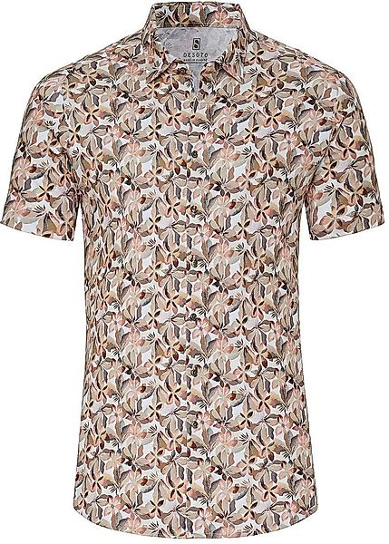 Desoto Short Sleeve Jersey Hemd Druck Beige - Größe L günstig online kaufen