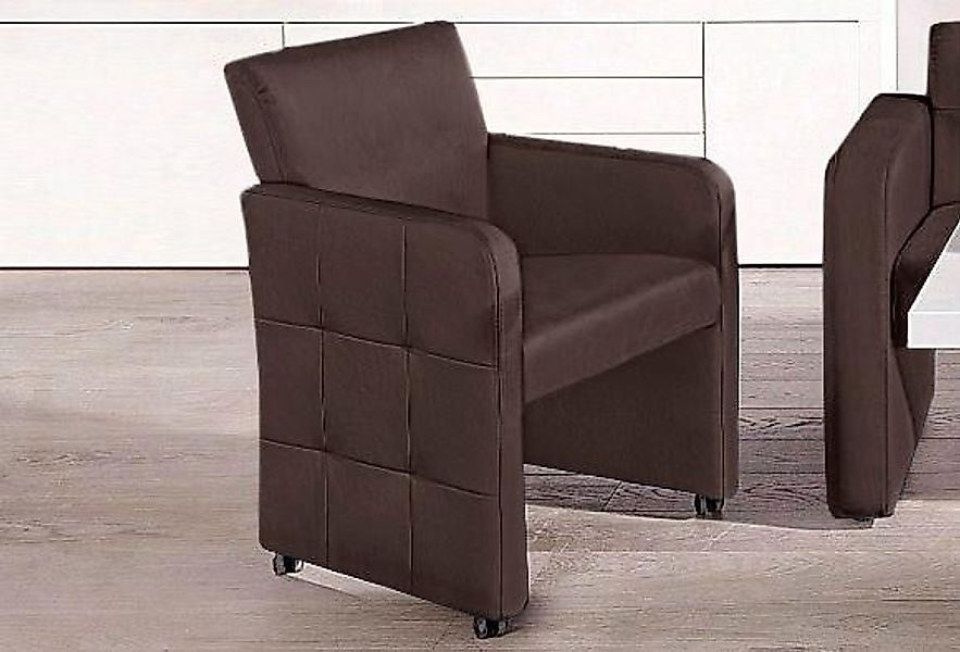 exxpo - sofa fashion Esszimmersessel "Barista, Loungesessel auf Rollen mit günstig online kaufen