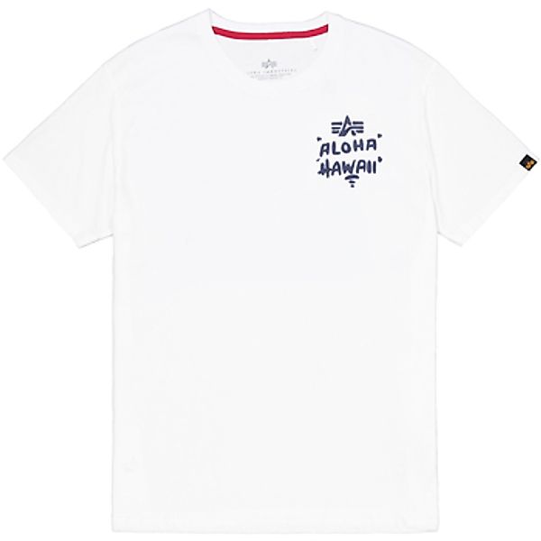 Alpha  T-Shirt Aloha T Back Print - white günstig online kaufen