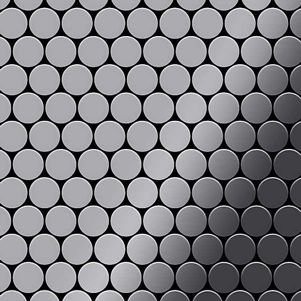 ALLOY Mosaik Fliese Massiv Metall Edelstahl Marine Hochglanz Grau 1,6mm Dom günstig online kaufen