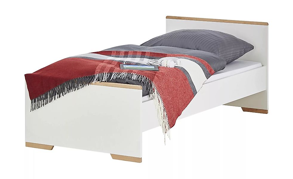 Bett - weiß - 205 cm - 76 cm - 96 cm - Betten > Bettgestelle - Möbel Kraft günstig online kaufen
