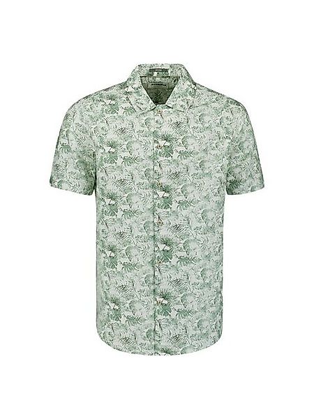 NO EXCESS T-Shirt – Herren Kurzarm Freizeithemd – Leinenmix – Blätter-Print günstig online kaufen