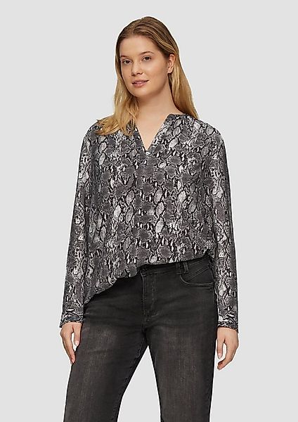 s.Oliver Langarmbluse Bluse Bluse mit Animal-Print aus Viskosemix günstig online kaufen