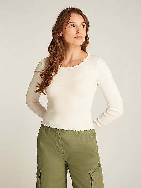Tommy Jeans Langarmshirt TJW SLIM SCALLOP günstig online kaufen