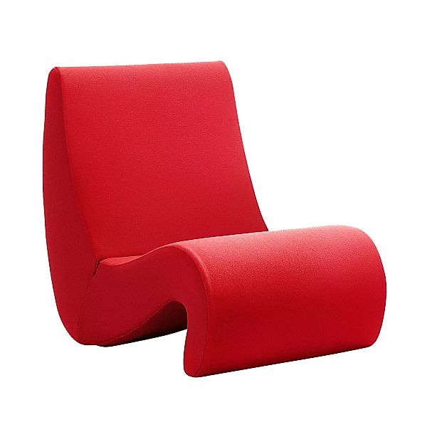 Vitra - Amoebe Lounge Sessel - rot/Bezug Stoff Tonus 03/BxHxT 62x82x86cm günstig online kaufen