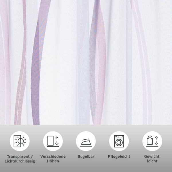 my home Gardine "DIMONA" Schlaufen 2 Stk. tlg. 2-er Set, Voile, Polyester, günstig online kaufen