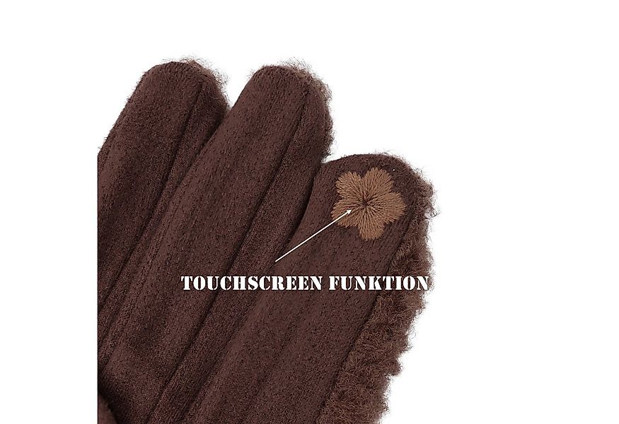 MIRROSI Fleecehandschuhe Damen Handschuhe aus Teddyfell, Warm und Kuschelig günstig online kaufen