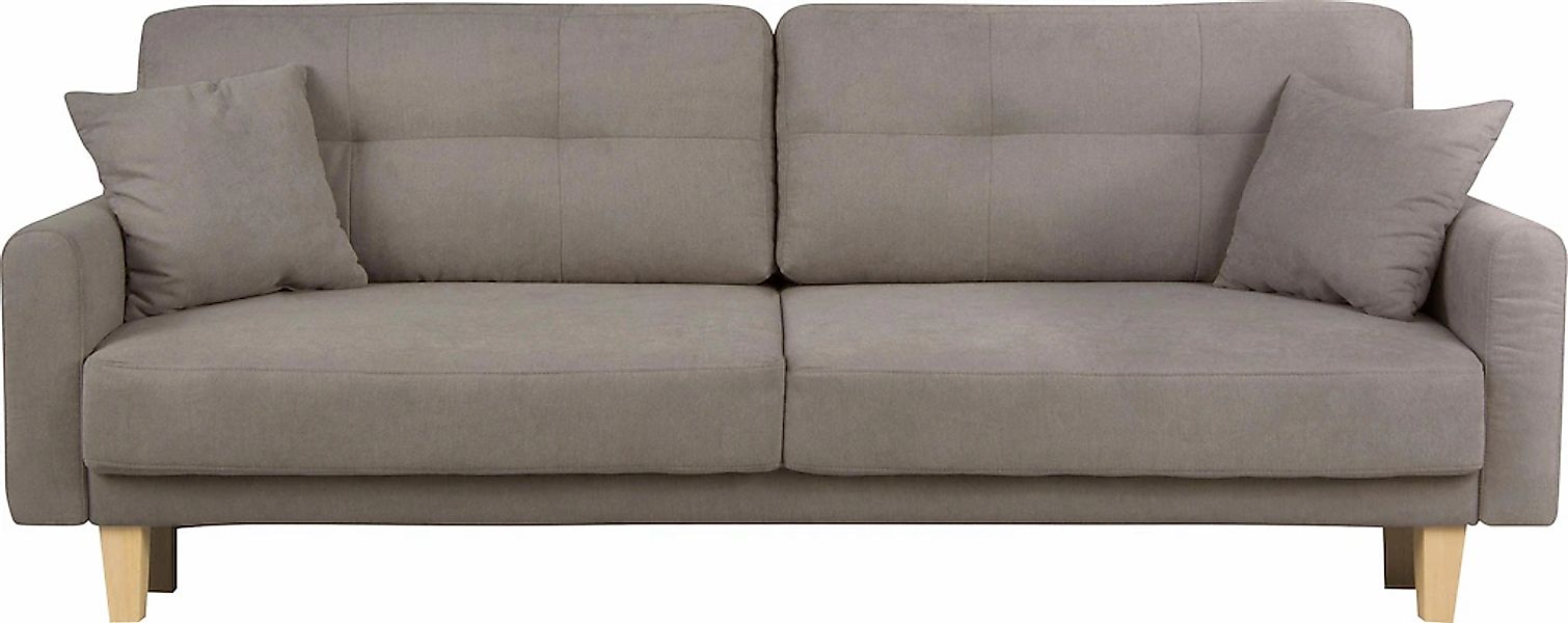 Home affaire 3-Sitzer "TRIPLO optionale Schlafsofa mit Bettkasten, Maße B/T günstig online kaufen