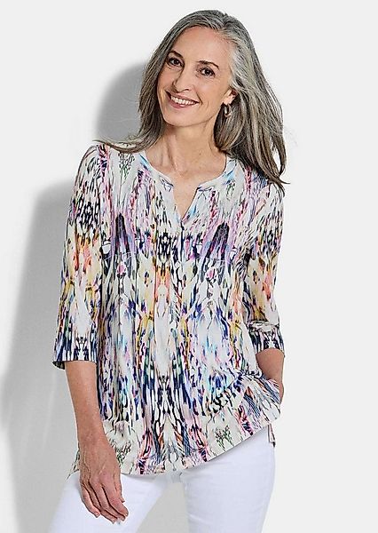 GOLDNER Tunika Sommertunika mit Biesen Druckbluse mit U-Boot-Ausschnitt mit günstig online kaufen