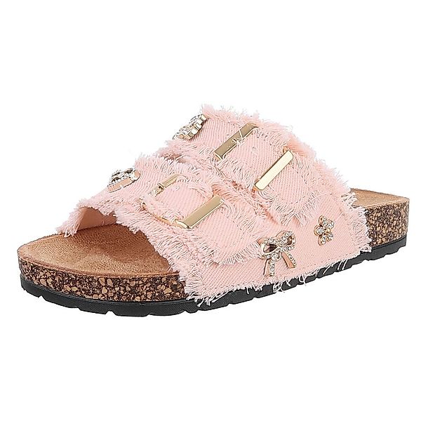 Ital-Design Stylische Pantolette mit Korksohle und günstig online kaufen