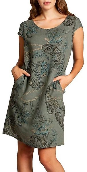 Caspar Sommerkleid SKL022 Damen Sommer Leinenkleid mit Paisley Print bis Gr günstig online kaufen