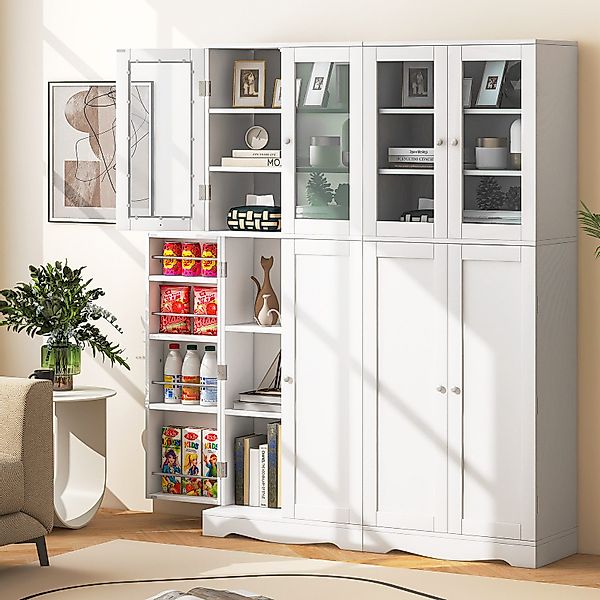 COSTWAY Hochschrank (1-St) mit 7 Ablageböden günstig online kaufen