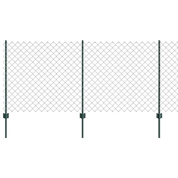 vidaXL Zaun mit Pfosten Grün 1 x 25 m Stahl 3336252 günstig online kaufen