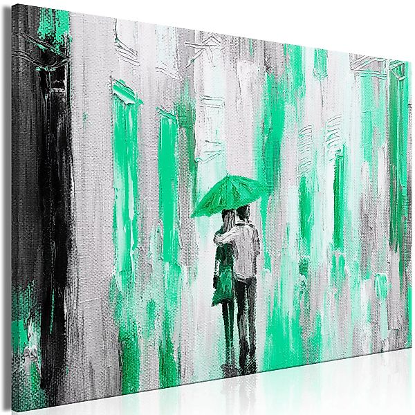 Wandbild - Umbrella in Love (1 Part) Wide Green günstig online kaufen