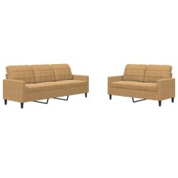 vidaXL Sofa 2-tlg. Sofagarnitur mit Kissen günstig online kaufen